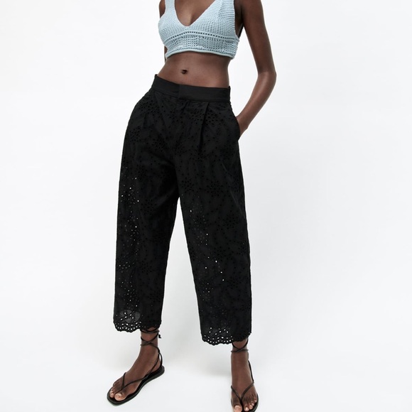 Zara pants with openwork embroidery - Picture 5 of 15